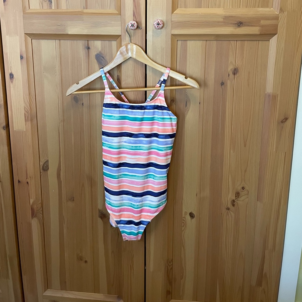 Athleta Girl Striped Swimsuit